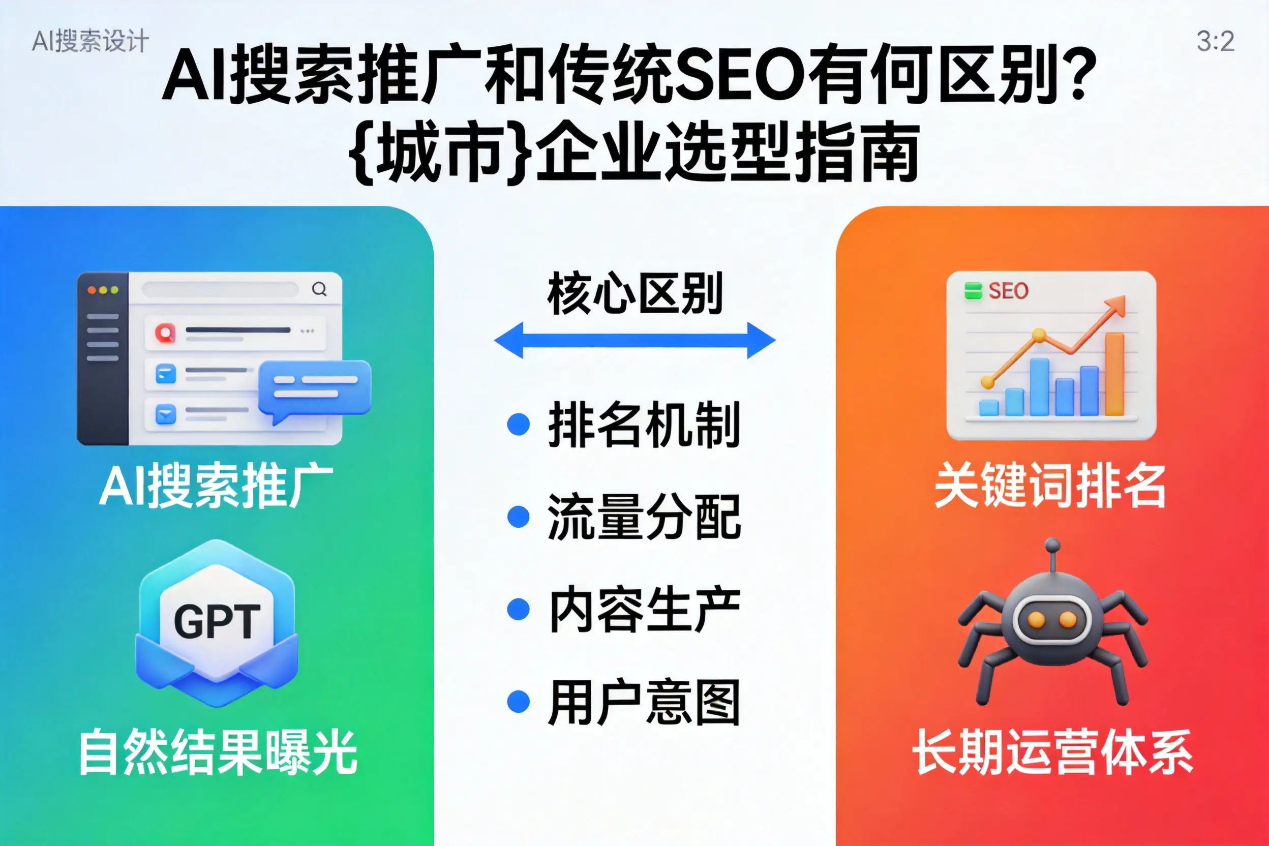 AI搜索推广和传统SEO有何区别？福州企业选型指南