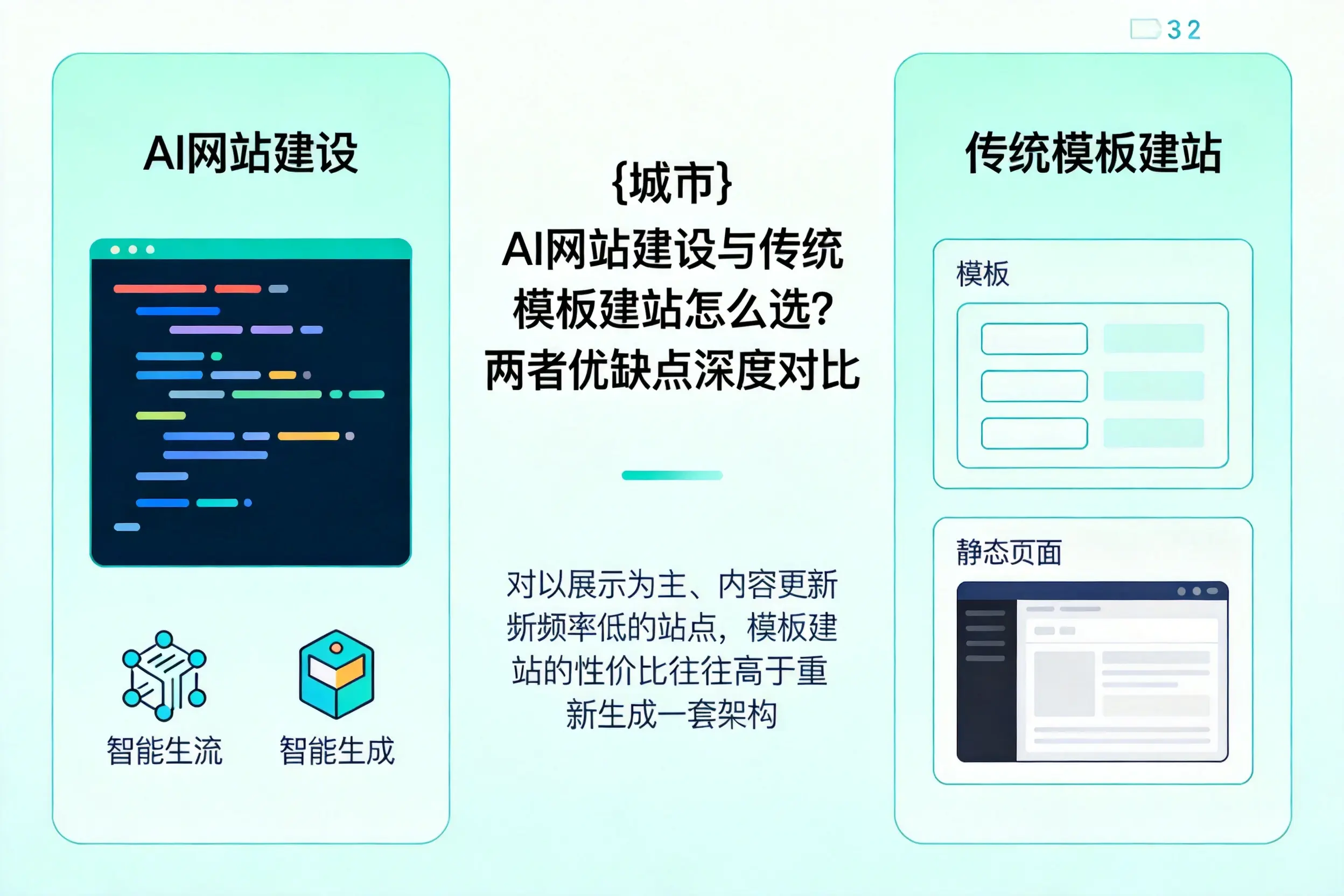 福州AI网站建设与传统模板建站怎么选?两者优缺点深度对比
