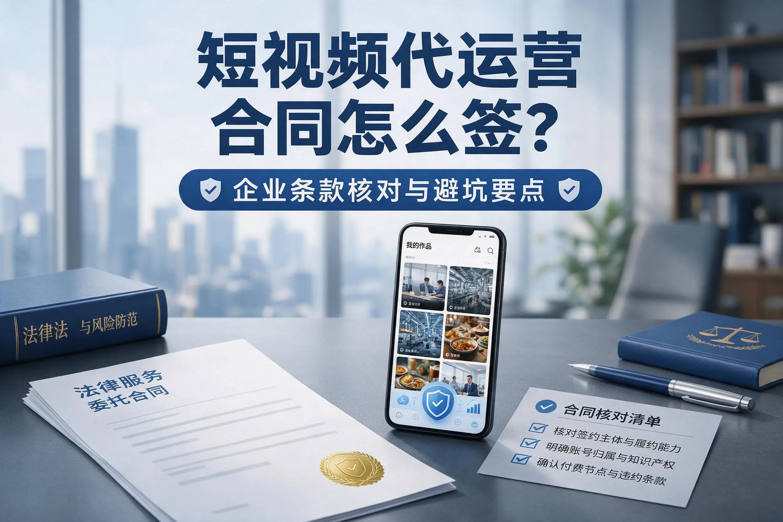 短视频代运营合同怎么签？福州企业条款核对与避坑要点