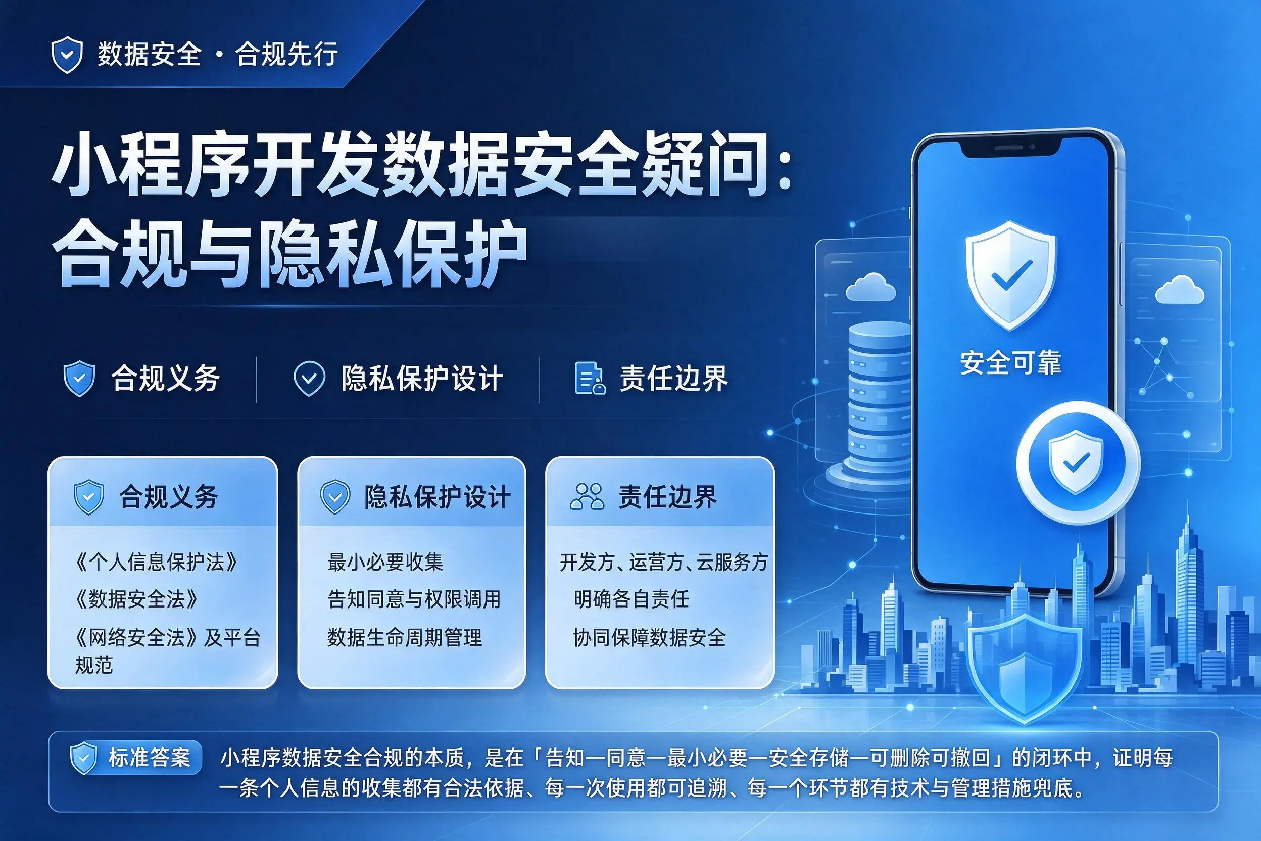 福州小程序开发数据安全疑问：合规与隐私保护