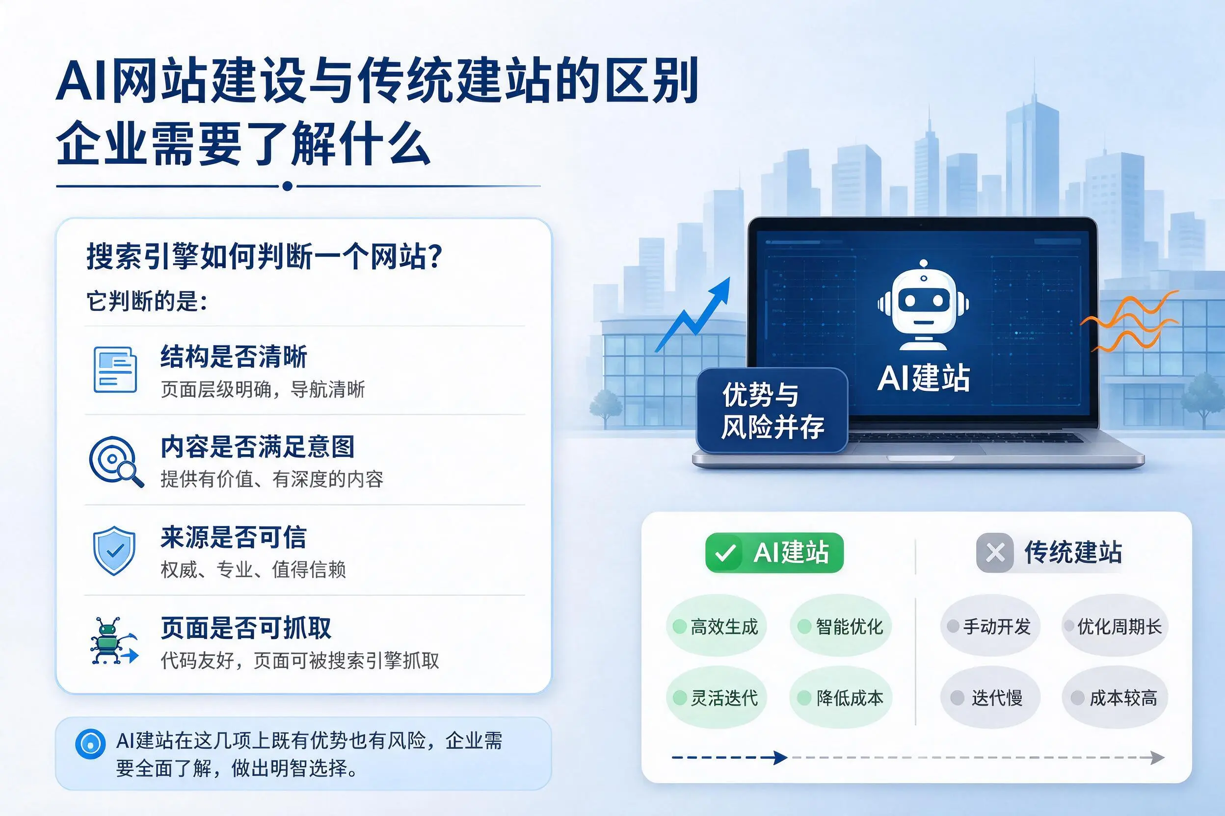 AI网站建设与传统建站的区别,福州企业需要了解什么