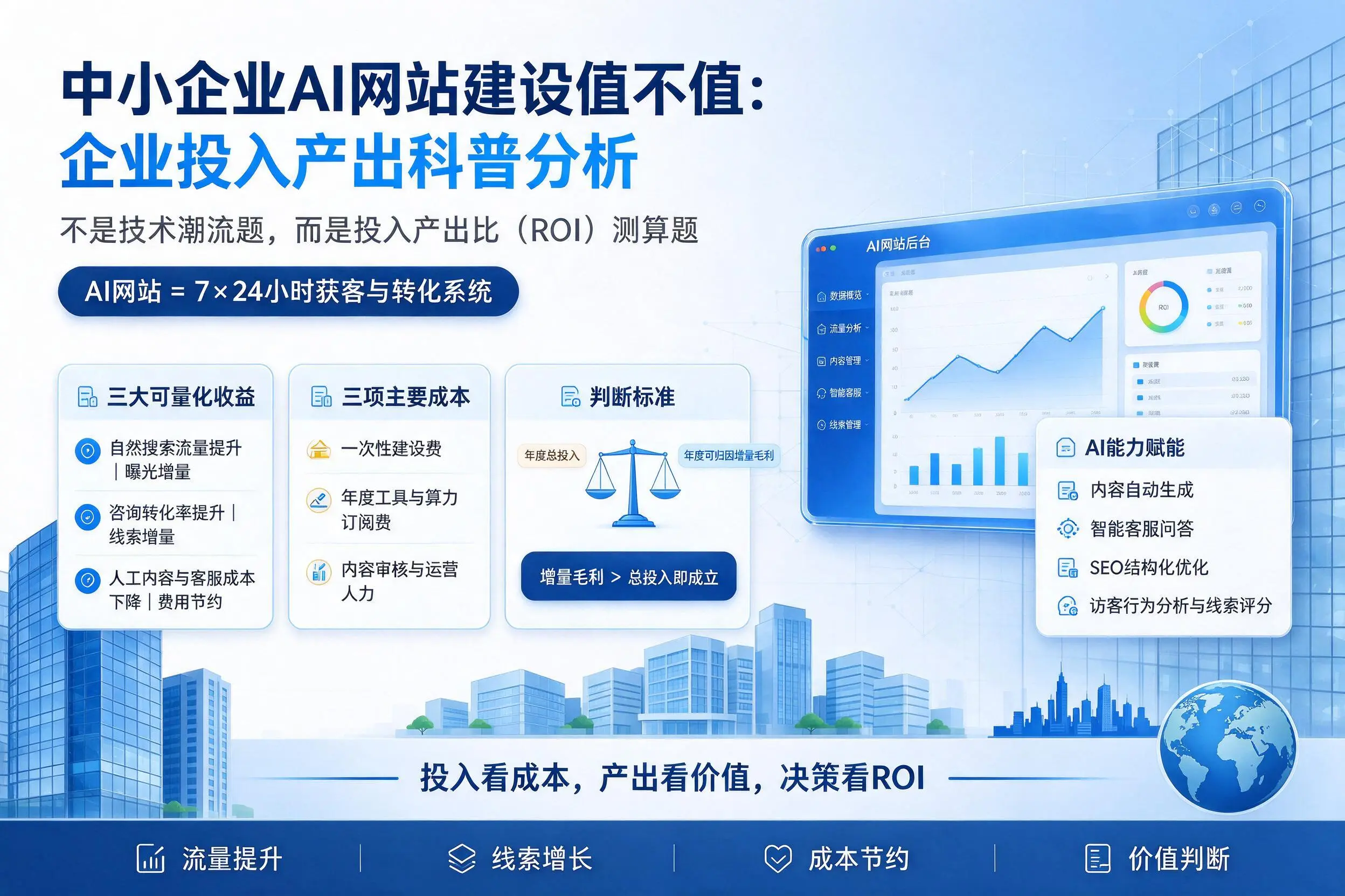 中小企业AI网站建设值不值：福州企业投入产出科普分析