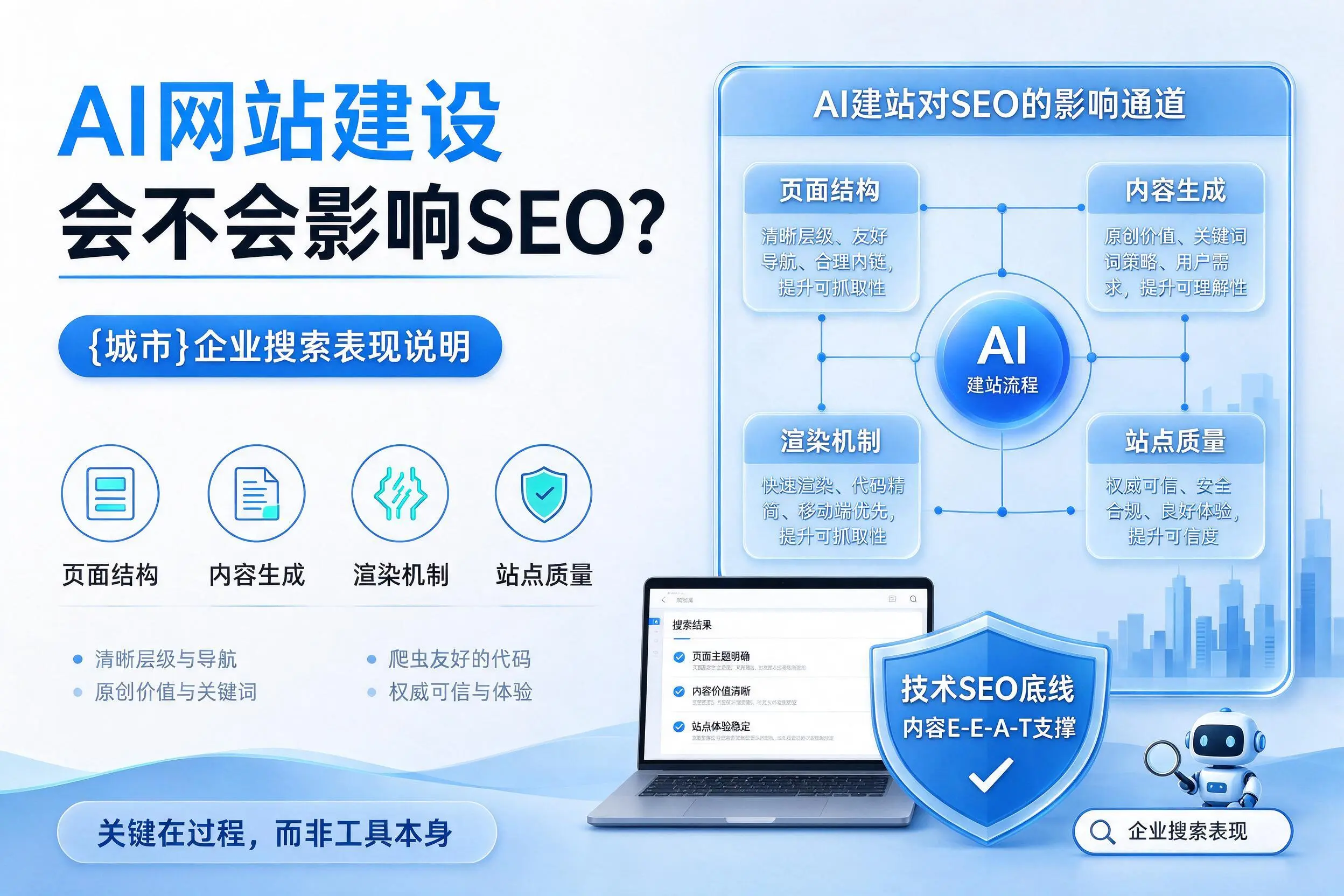 AI网站建设会不会影响SEO？福州企业搜索表现说明