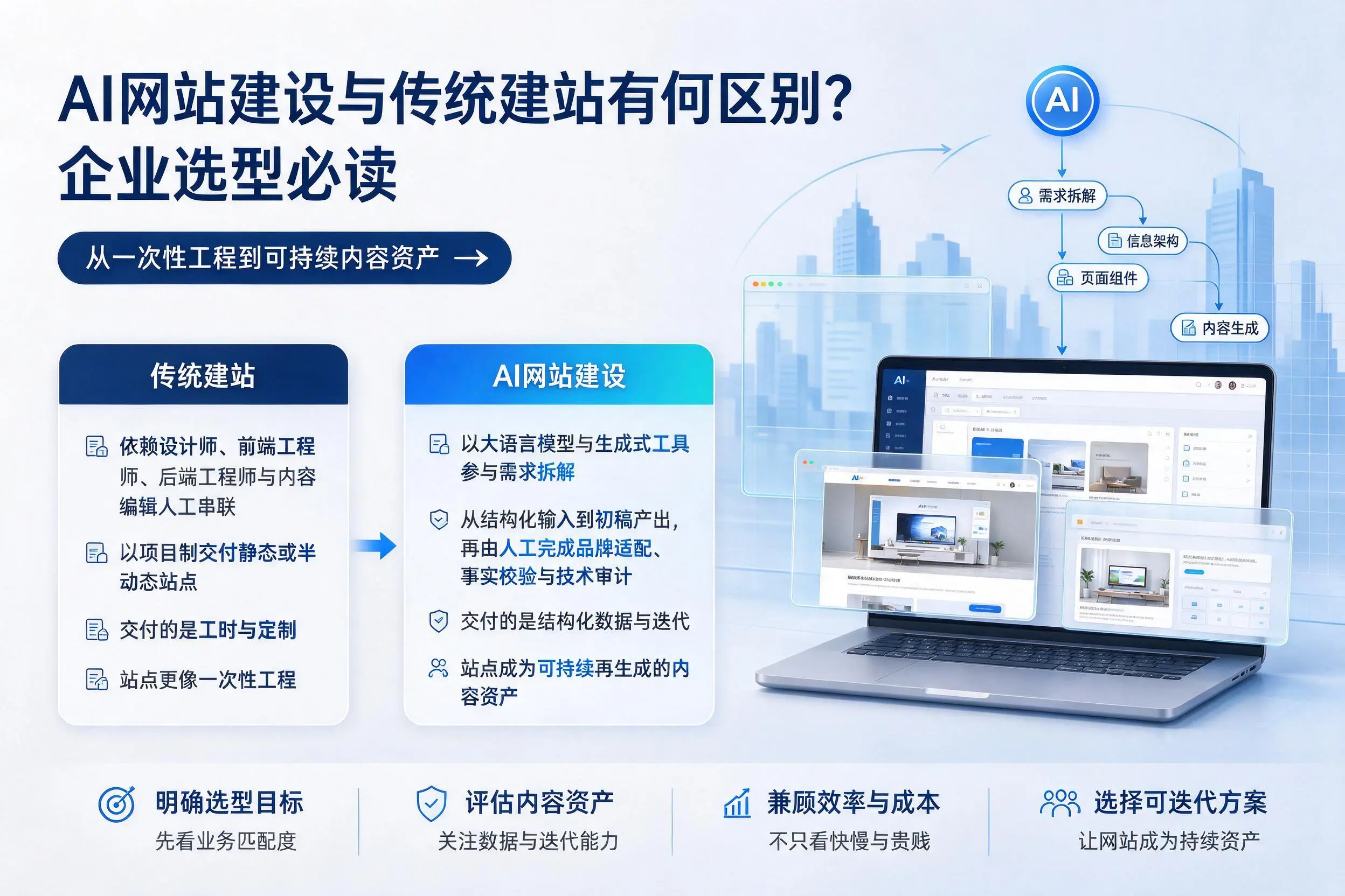 AI网站建设与传统建站有何区别？福州企业选型必读