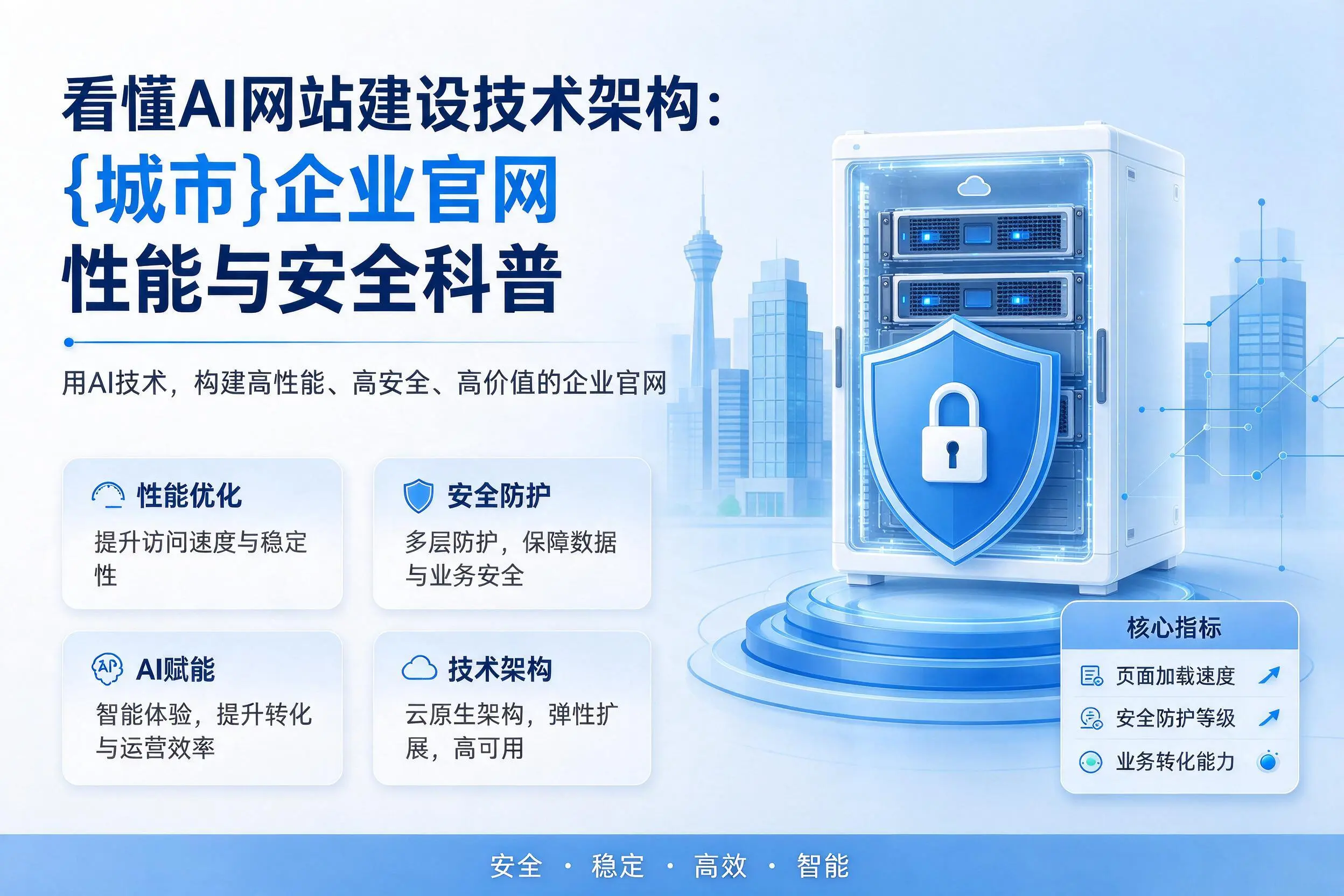 看懂AI网站建设技术架构:福州企业官网性能与安全科普