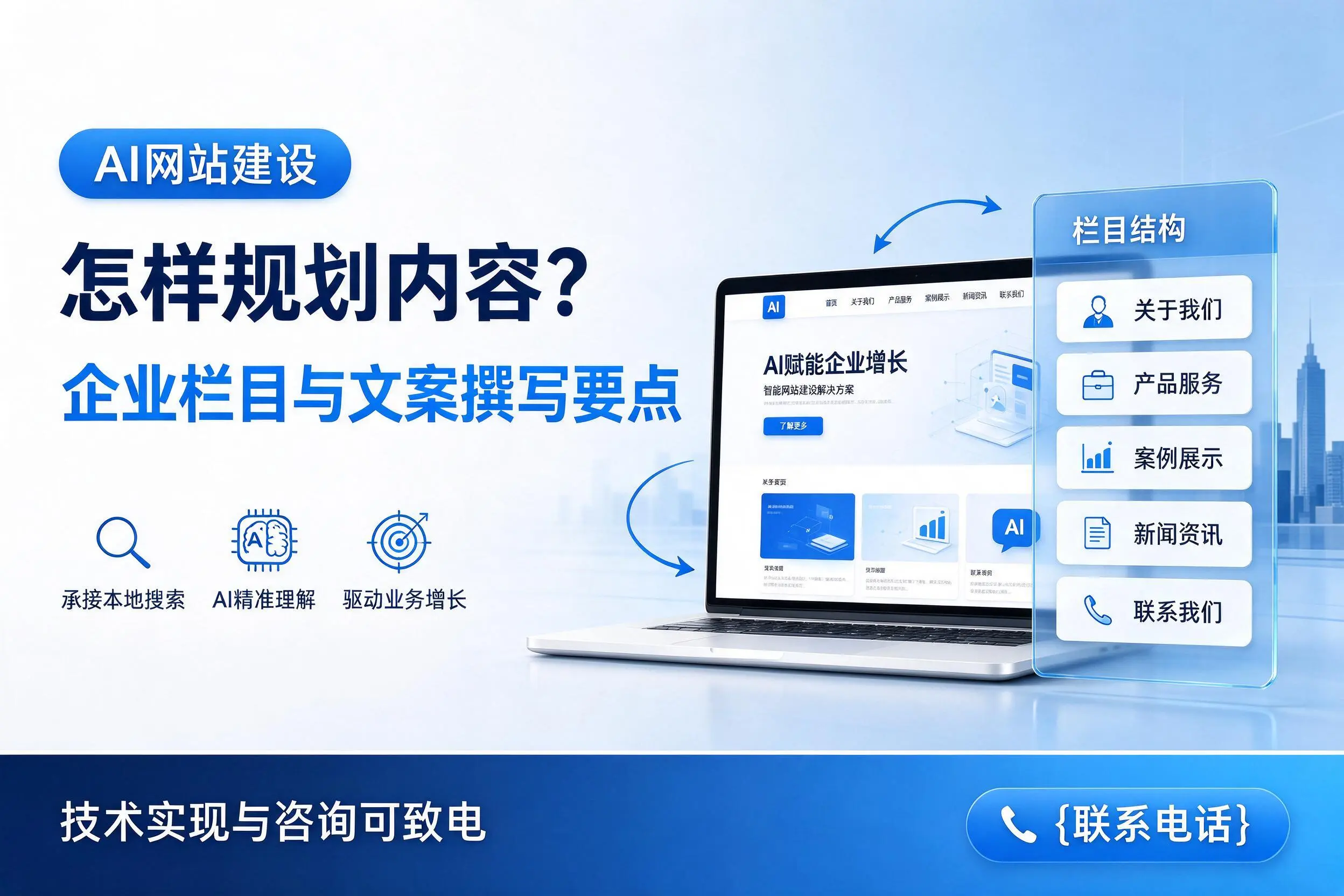 AI网站建设怎样规划内容？福州企业栏目与文案撰写要点