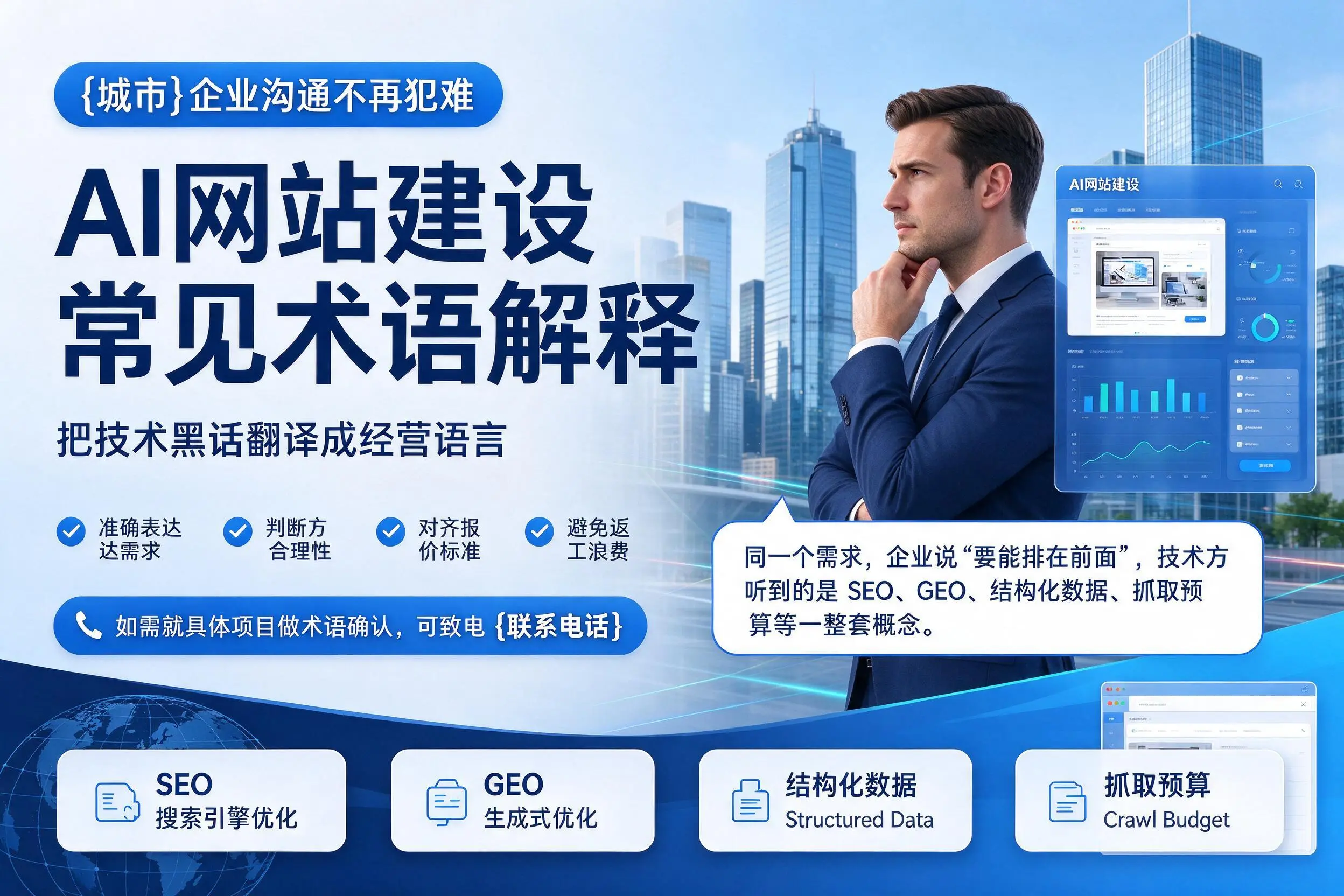 AI网站建设常见术语解释,福州企业沟通不再犯难