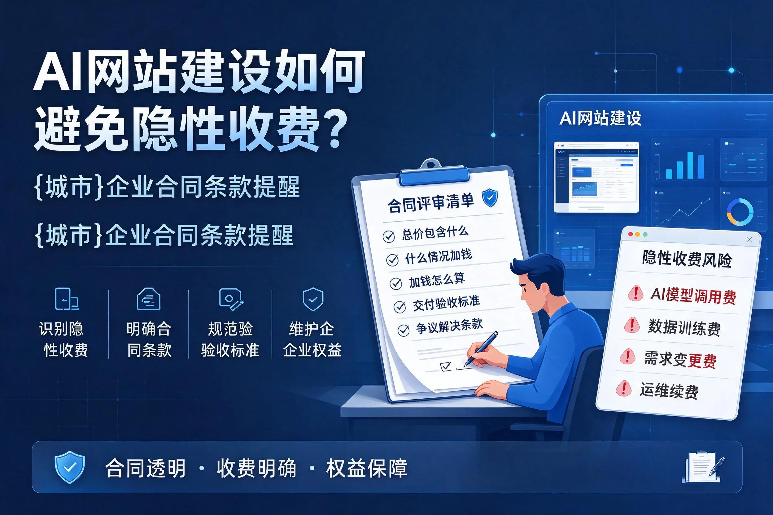 AI网站建设如何避免隐性收费？福州企业合同条款提醒
